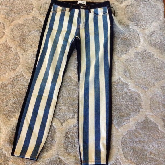 Current Elliott High Waist Stiletto In Bay Stripe - Picture 4 of 9